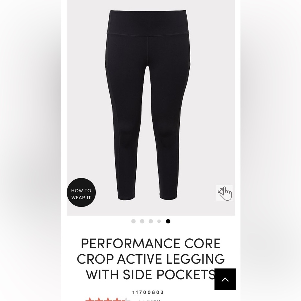 NWT Performance Core Workout Crop pants with pockets